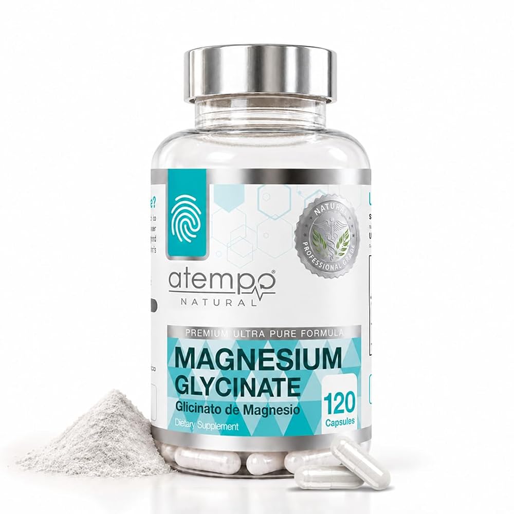 ATEMPO NATURAL LIFESTYLE Magnesium Glycinate 1000mg Capsules - 120 Capsules
