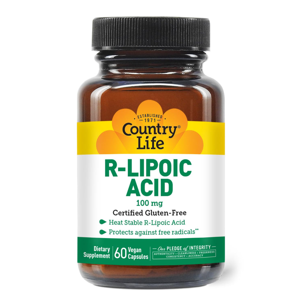 Country Life R-Alpha Lipoic Acid 100mg Antioxidant - 60 Capsules