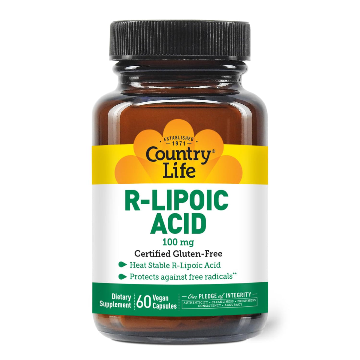 Country Life R-Alpha Lipoic Acid 100mg Antioxidant - 60 Capsules
