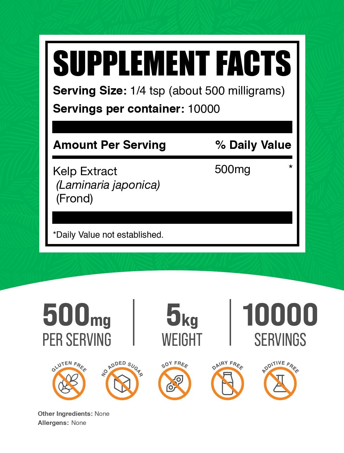 BulkSupplements.com Kelp Extract Powder, Seaweed Supplement