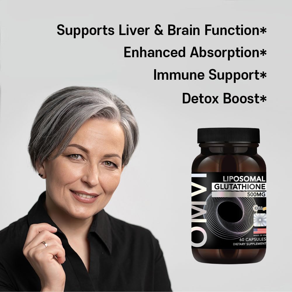 Omvi Liposomal Glutathione 500mg Antioxidant - 60 Capsules - image 3