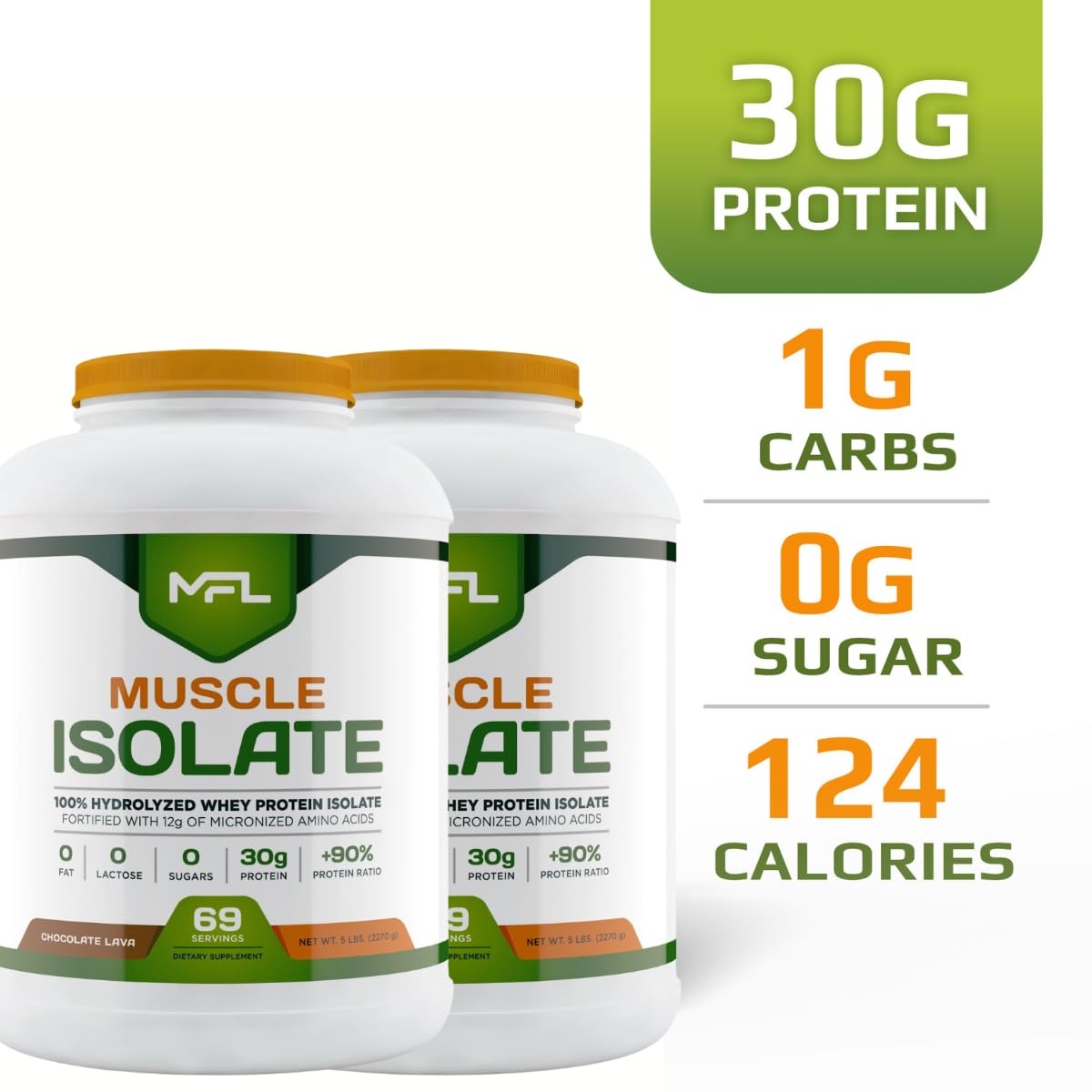 MUSCLE FOOD LABS Muscle Isolate Whey Protein 30g - 5 lb (Pack of 2) - image 4