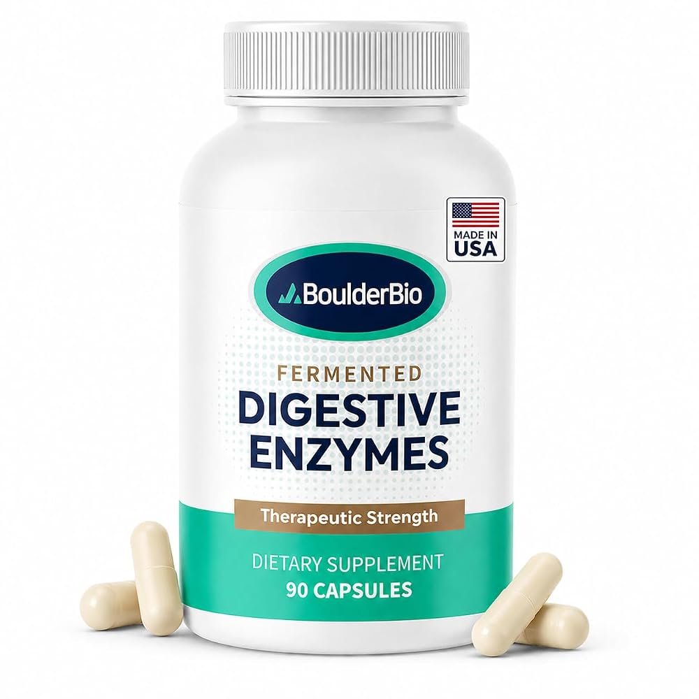 Boulder Bio Digestive Enzymes 40,000 USP Lipase - 90 Capsules