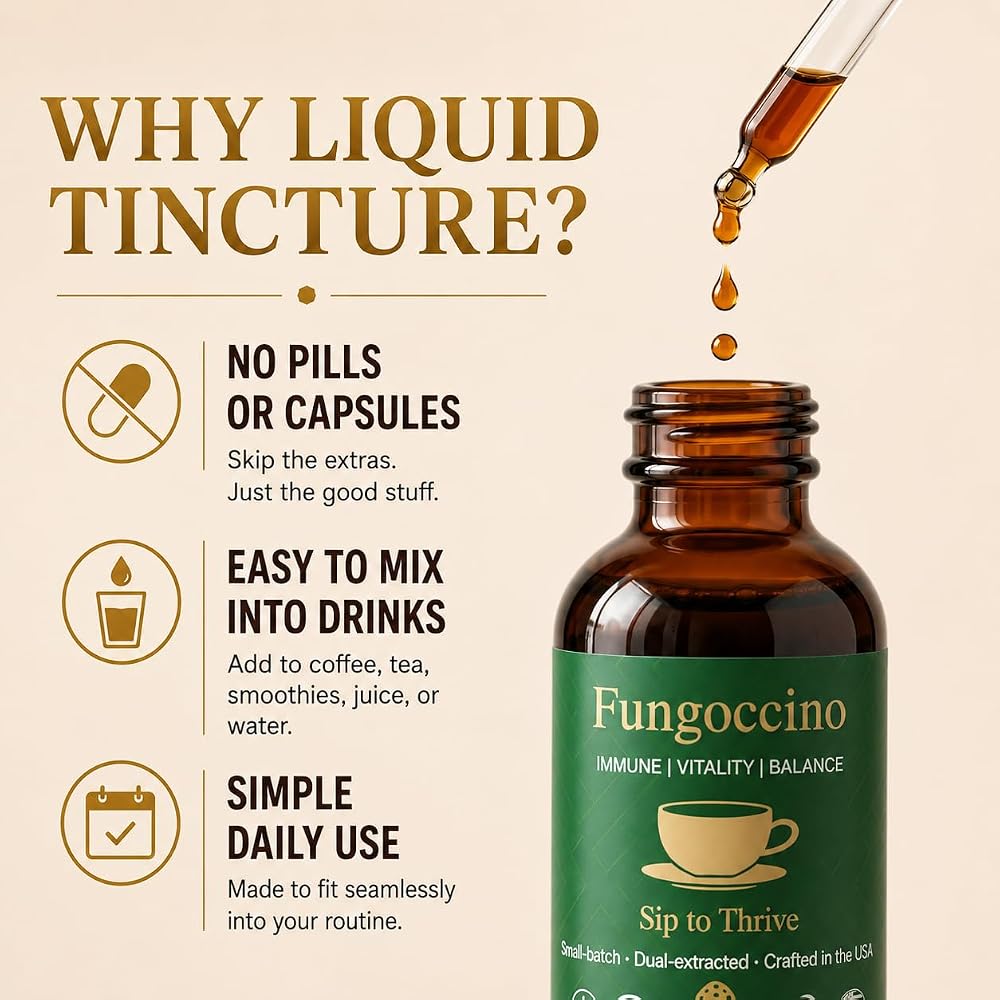 FUNGISIP Fungoccino Mushroom Coffee Booster Drops - 2 oz - image 5