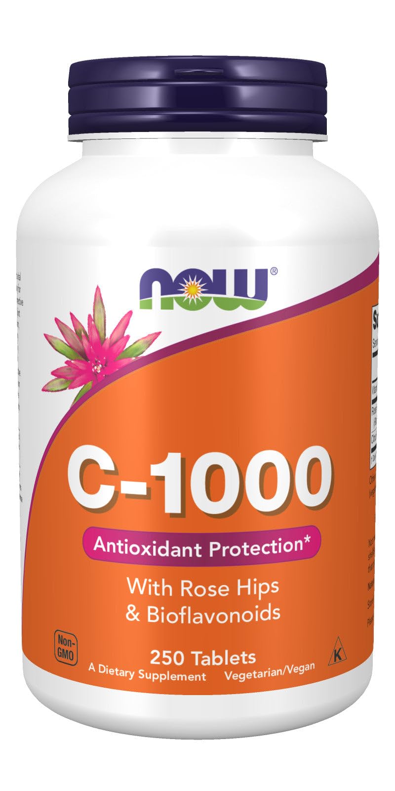 NOW Foods Vitamin C-1000 Antioxidant Support - 250 Tablets