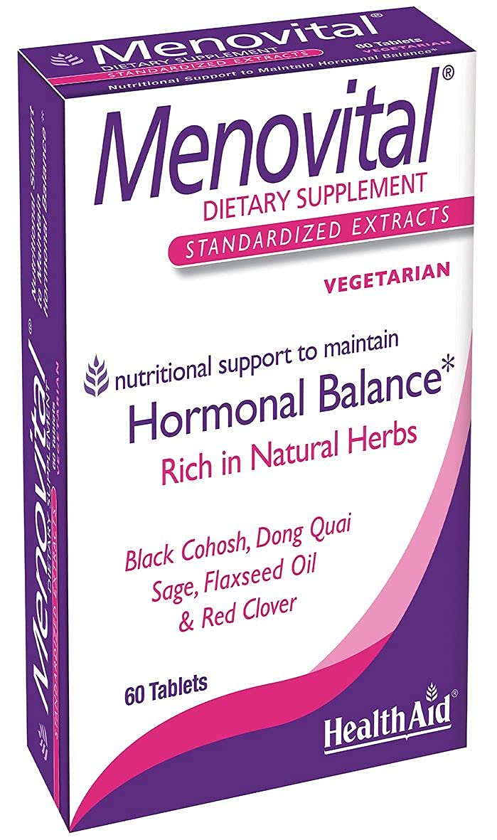 HealthAid Menovital Herbal Supplement for Hormonal Balance - 60 Tablets