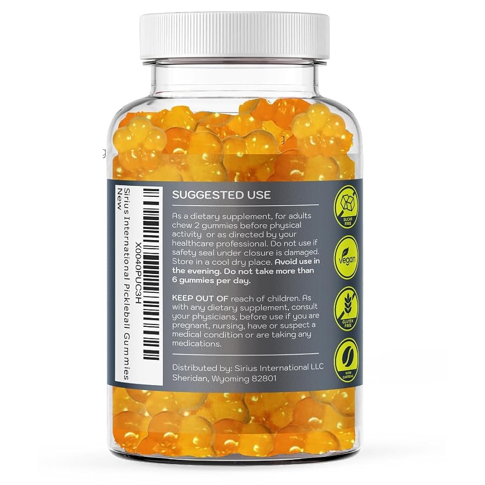 SIRIUS INTERNATIONAL Pickleball Gummies Energy Focus Endurance - 60 Gummies - image 5