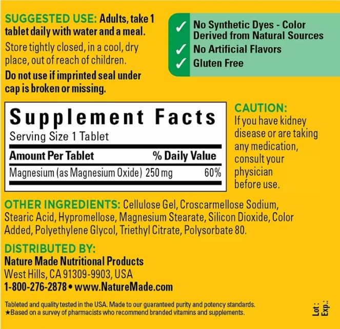 MBNGF Magnesium Oxide 250 mg - 250 Tablets - image 6