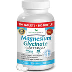 Nature's Branch Magnesium Glycinate 400mg for Sleep & Heart - 200 Tablets