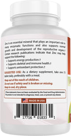 Best Naturals Zinc 50mg Picolinate Immune Support - 120 Tablets - image 7