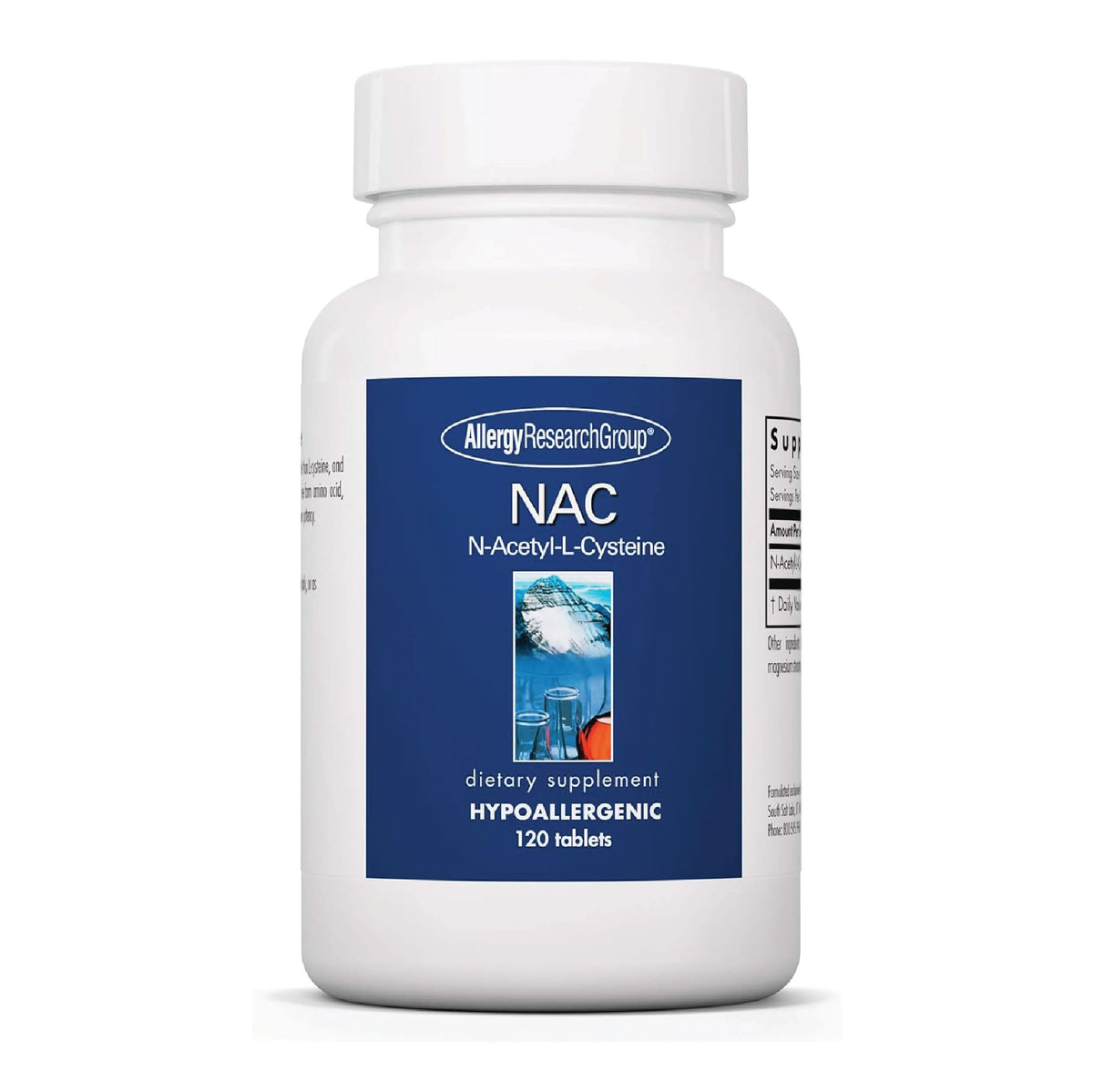 Allergy Research Group NAC N-Acetyl L-Cysteine 500 mg - 120 Tablets