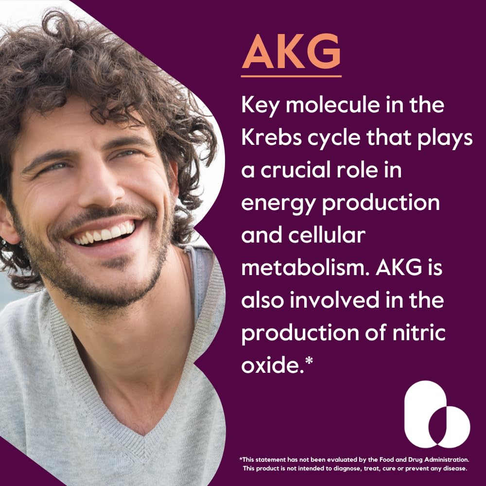 BESTVITE AKG Alpha Ketoglutaric Acid 1000mg - 240 Vegetarian Capsules - image 2