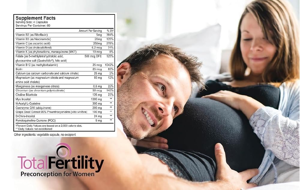 Total Fertility Preconception for Women - 240 Capsules - image 5
