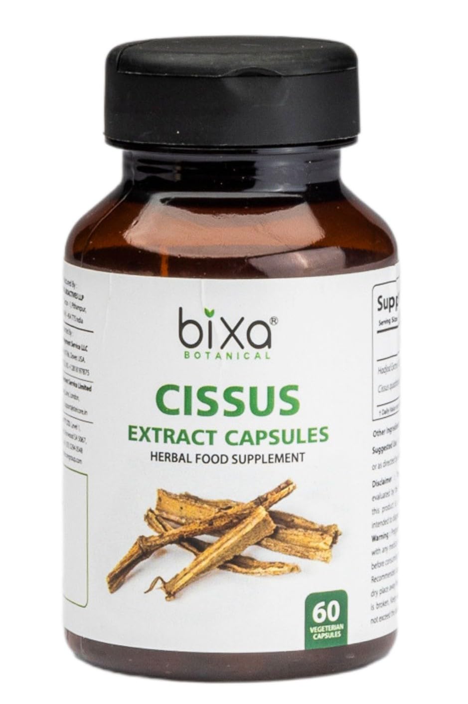 bixa BOTANICAL Cissus Extract Vegetarian Capsules - 60 Count
