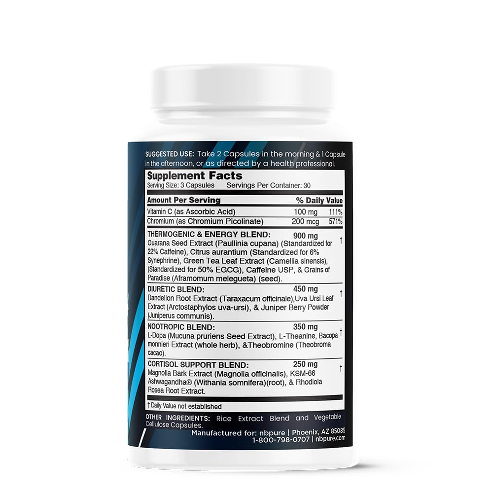 nbpure Meta Burn+ Natural 5-in-1 Fat Burner - 90 Capsules - image 3