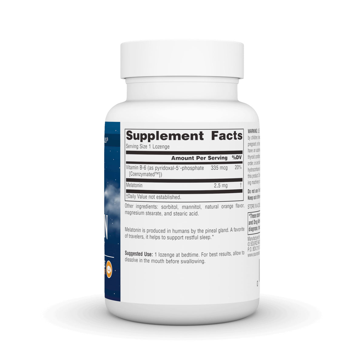 Source Naturals Melatonin 2.5mg, Orange