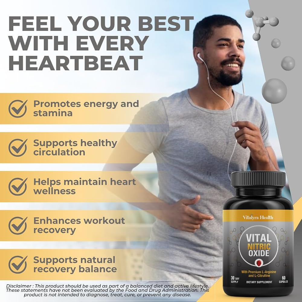 Vital Nitric Oxide Supplements for Men - Workout Booster Supplement