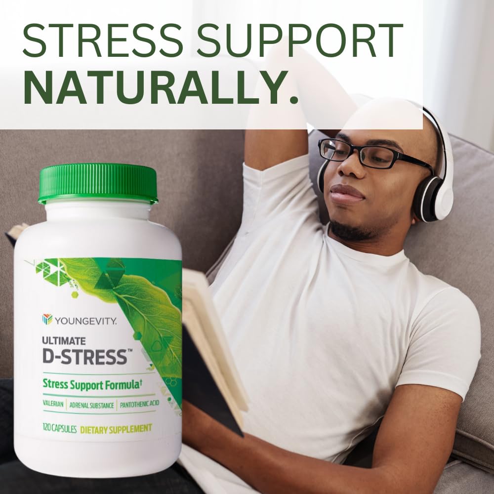 Youngevity Ultimate D-Stress Stress Support with Magnesium - 120 Capsules - image 3