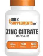 BulkSupplements Zinc Citrate 30mg - 500 Capsules