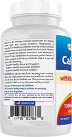 Best Naturals Calcium Magnesium with Vitamin D3 1500mg Serving 180