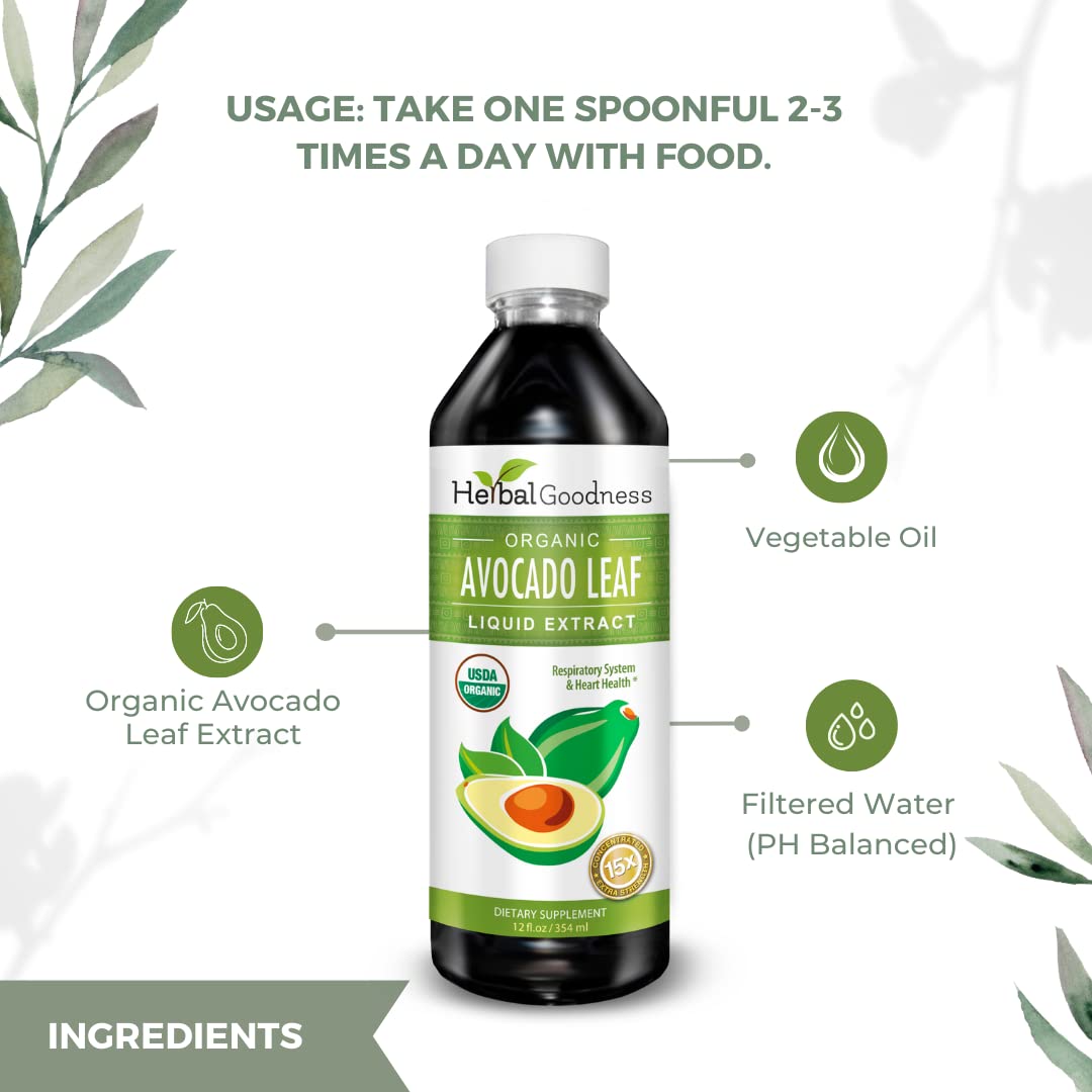 Herbal Goodness Avocado Leaf Extract Liquid - 12 Fl Oz - image 7