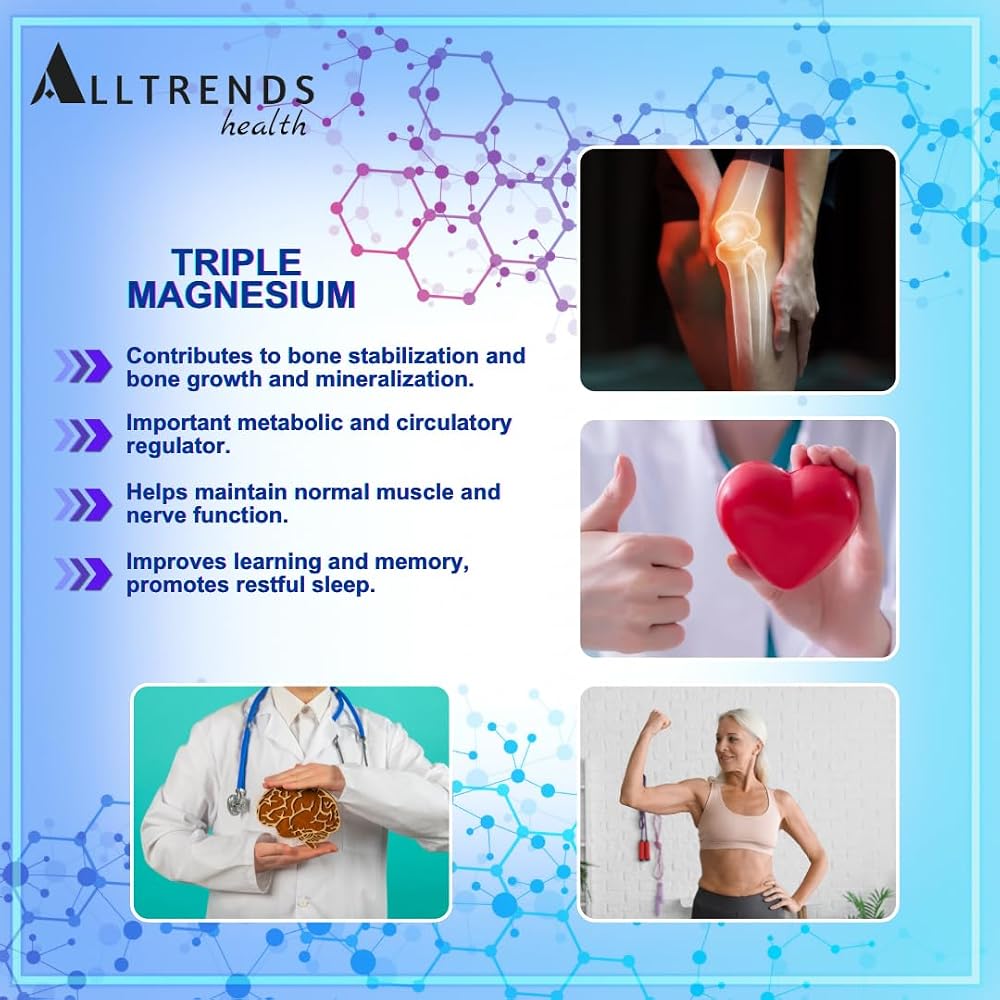 AllTrends Health Triple Magnesium Complex 450mg - 90 Capsules - image 4