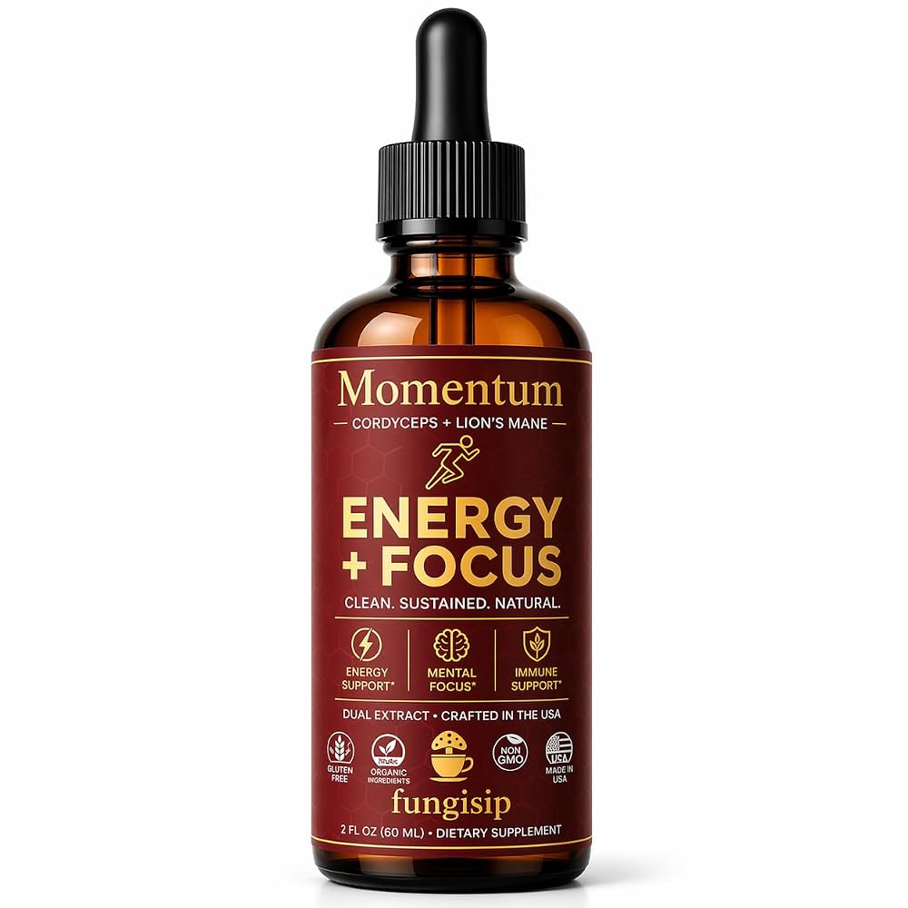 FUNGISIP Momentum Cordyceps & Lion's Mane Mushroom Tincture - 2 oz