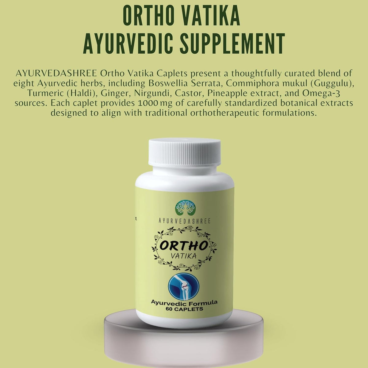 AYURVEDASHREE Ortho Vatika Joint Support - 60 Caplets - image 3