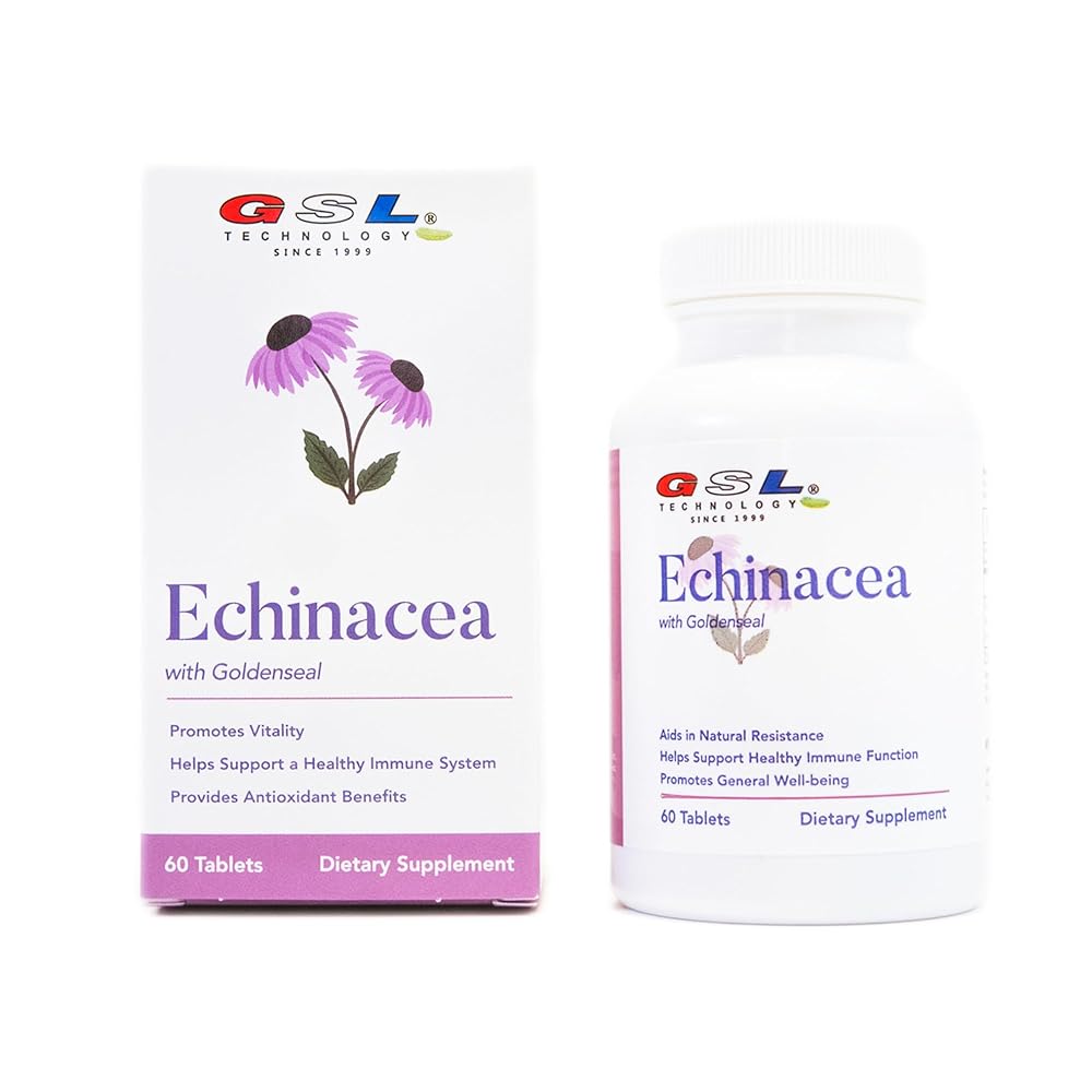 GSL Echinacea with Goldenseal Immune Support - 60 Tablets