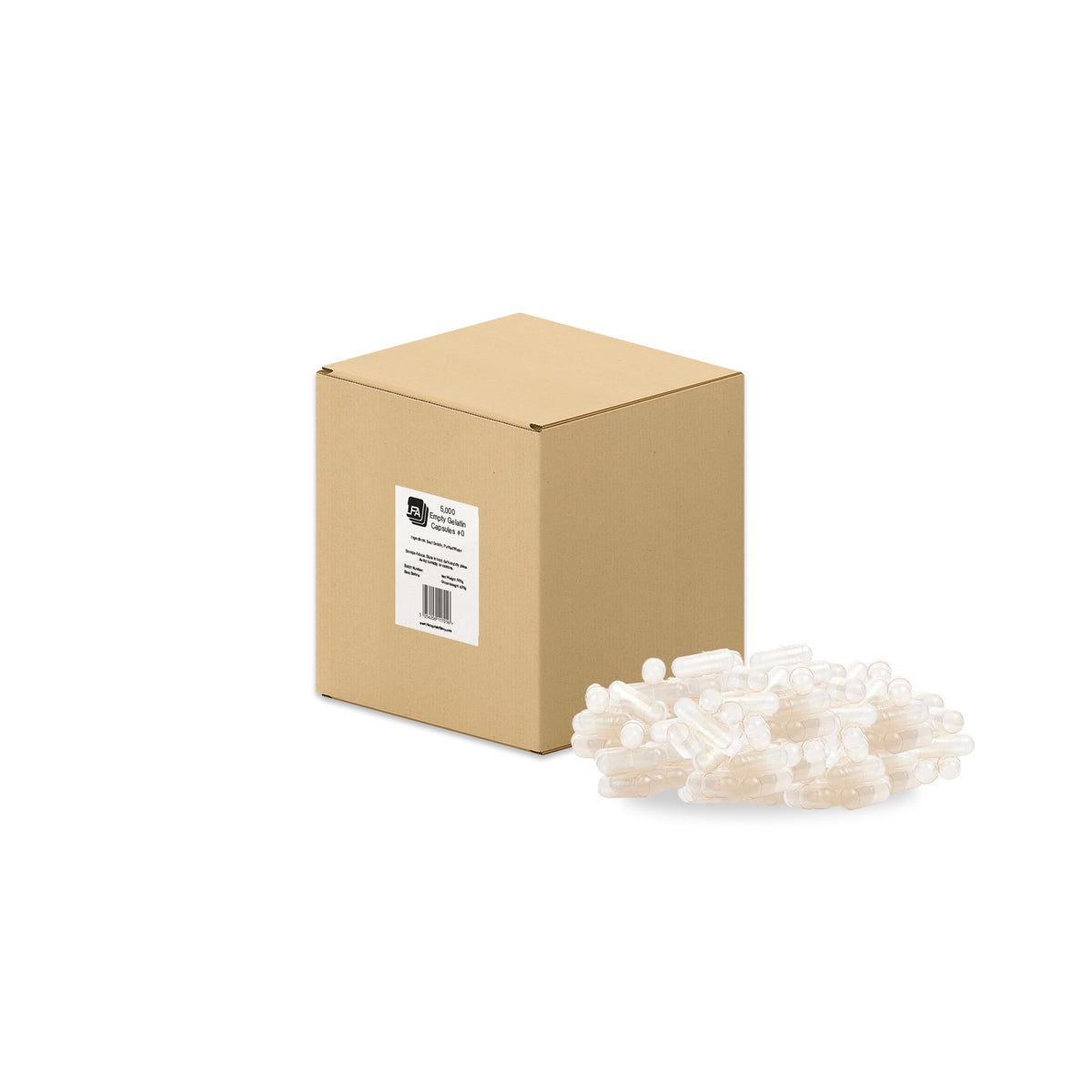 LFA Tablet Presses Empty Capsules Size 0 - Clear Gelatin