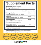Natgrown Ashwagandha Maca Root Fenugreek Capsules - 120 Count - image 2