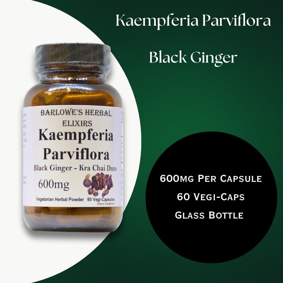 Barlowe's Herbal Elixirs Kaempferia Parviflora Black Ginger - 60 Capsules - image 3