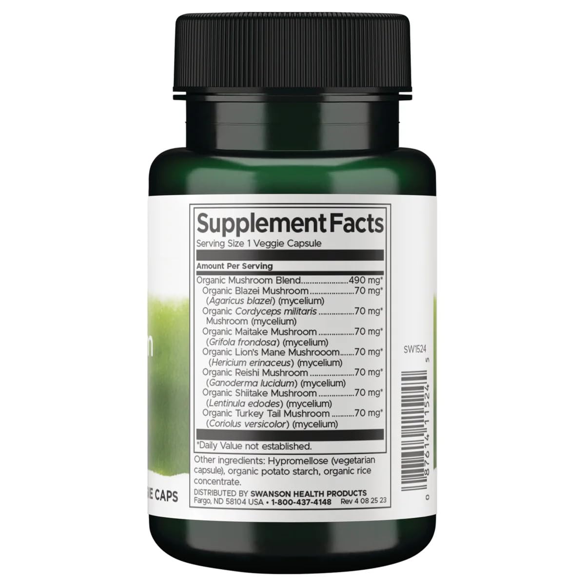 Swanson Full Spectrum 7 Mushroom Complex - 120 Vegetarian Capsules - image 2