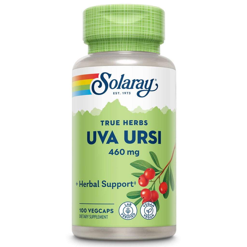 SOLARAY Uva Ursi Leaf 460 mg Herbal Support - 100 Vegetarian Capsules