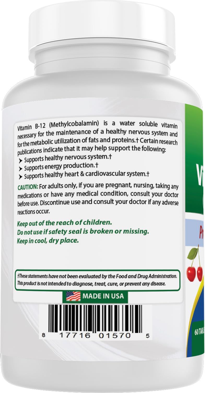 Best Naturals Vitamin B-12 as Methylcobalamin (Methyl B12), 6000 mcg