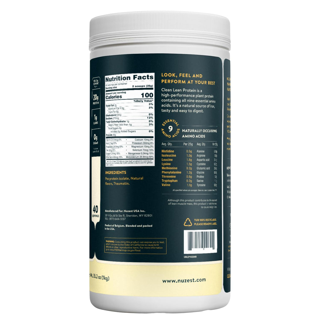 Nuzest - Pea Protein Powder - Clean Lean Protein
