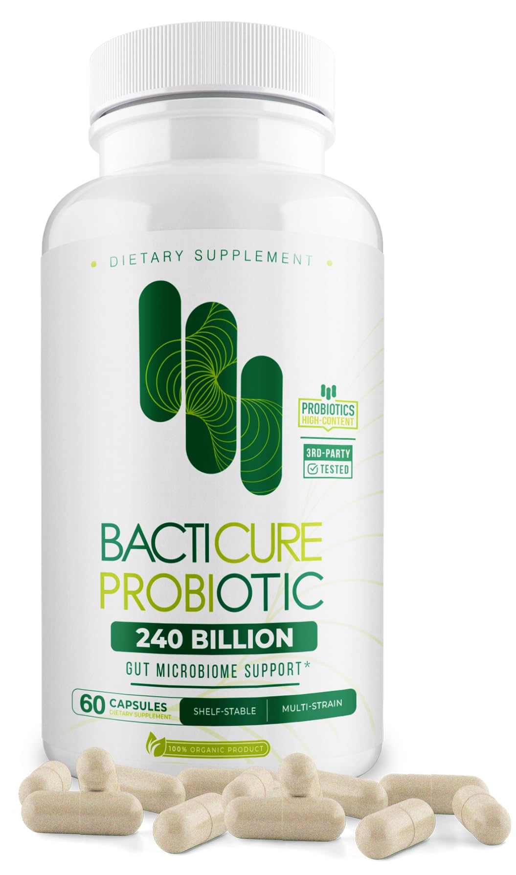 BACTICURE Original Probiótico Natural Probiotic - 60 Capsules