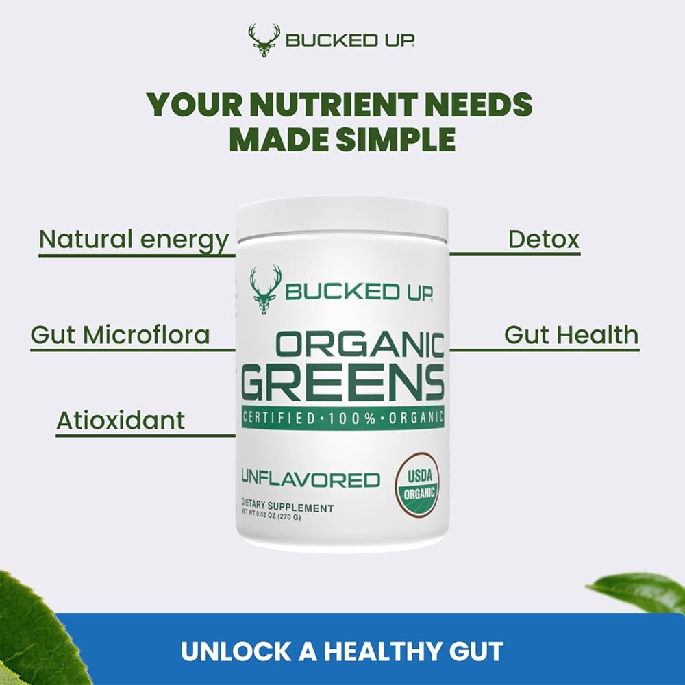 Bucked Up Greens Superfood Powder Unflavored - 30 Servings - image 5