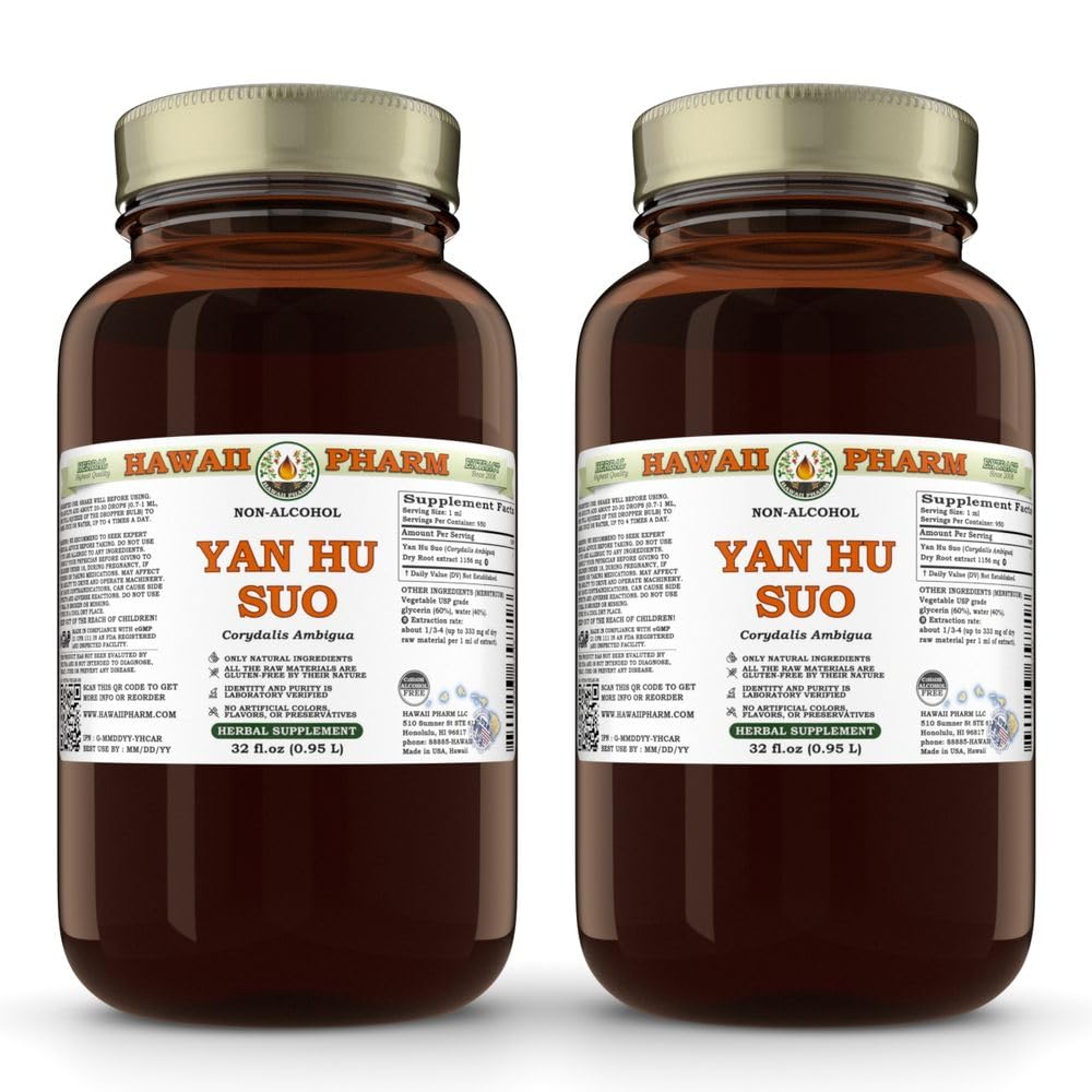 Hawaii Pharm Yan Hu SUO (Corydalis ambigua) Root Alcohol-Free Extract