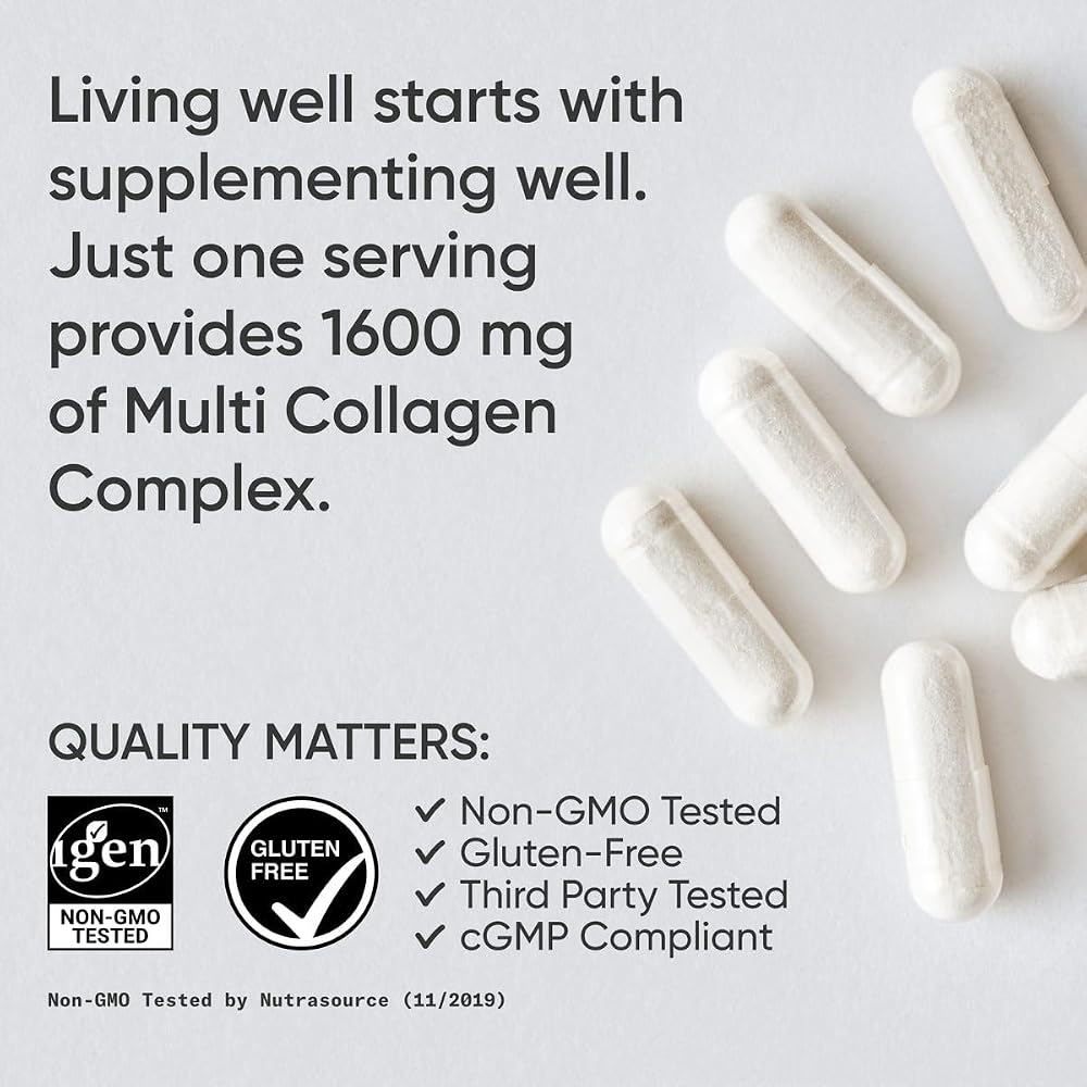 Sports Research Multi Collagen Peptides with Hyaluronic Acid - 90 Capsules - image 4