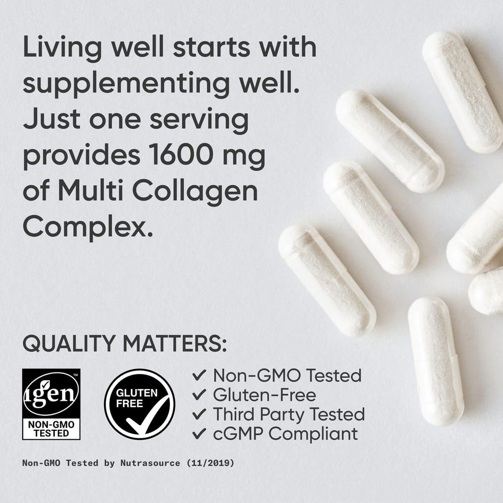 Sports Research Multi Collagen Peptides with Hyaluronic Acid - 90 Capsules - image 4
