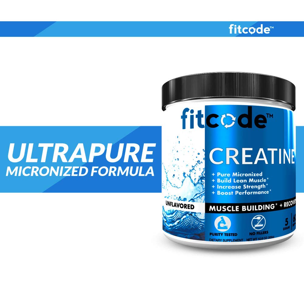 fitcode Creatine Monohydrate 5g Micronized Powder - 60 Servings - image 3