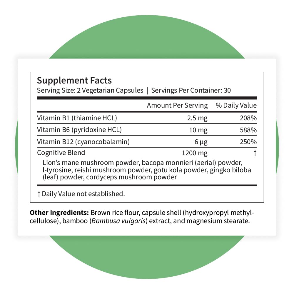 Pattern Wellness Cognitive Complex Supplement - 60 Vegetarian Capsules - image 8