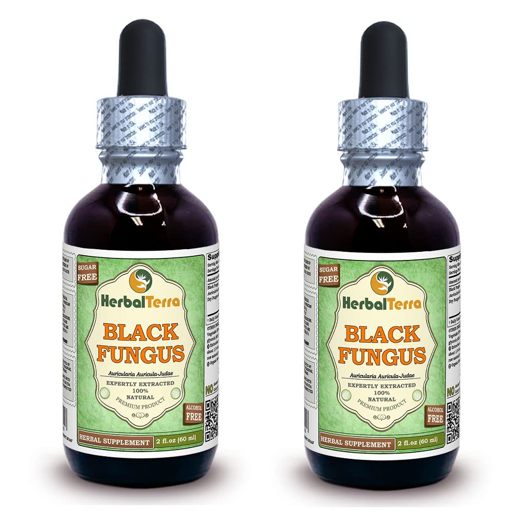 Herbal Terra LLC Black Fungus Liquid Extract Alcohol-Free - 4 Fl Oz