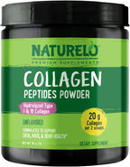 NATURELO Collagen Peptide Powder Hydrolyzed - 16 Oz