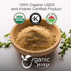 Organic Way Brahmi Leaf Powder (Bacopa Monnieri) - Organic & Kosher