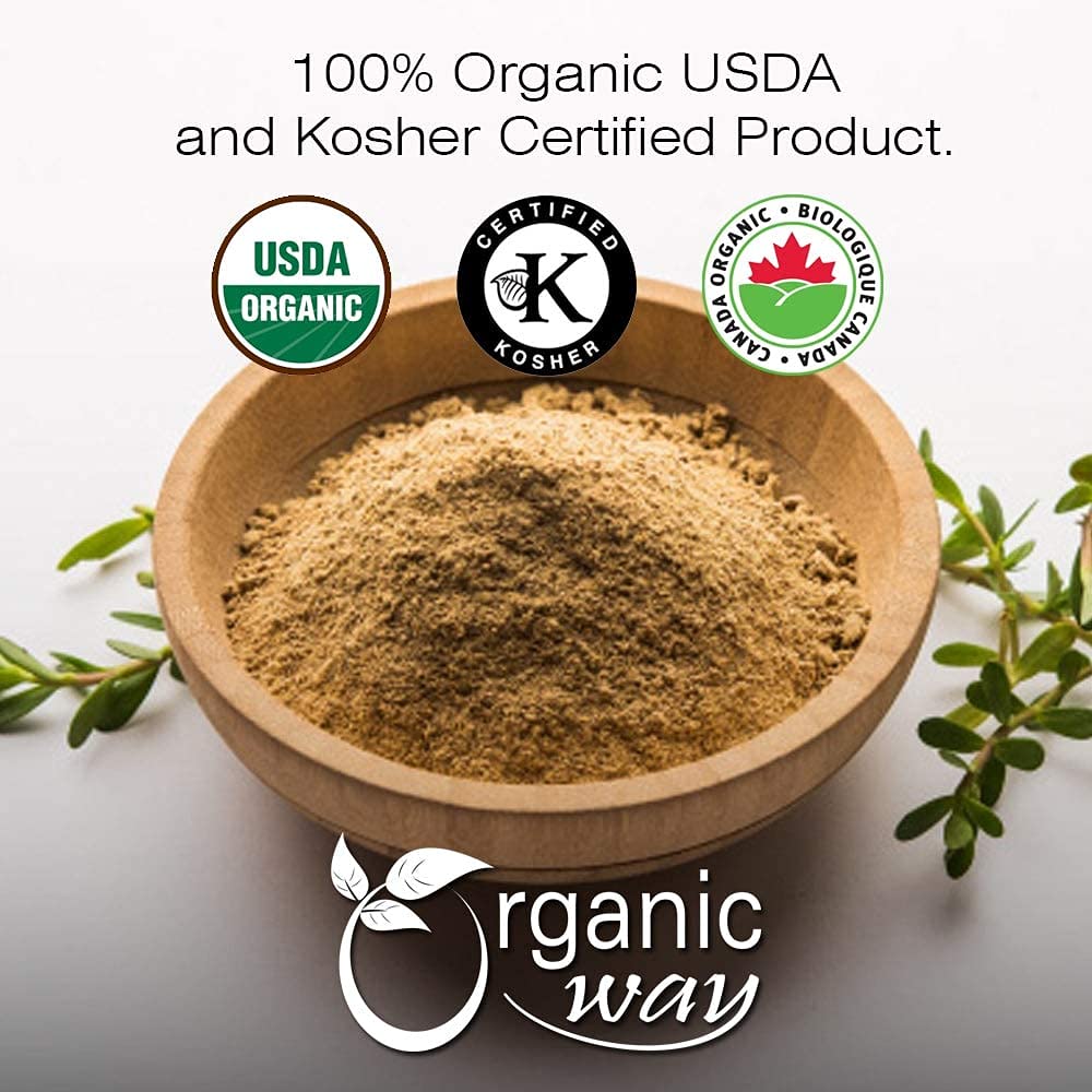 Organic Way Brahmi Leaf Powder (Bacopa Monnieri) - Organic & Kosher