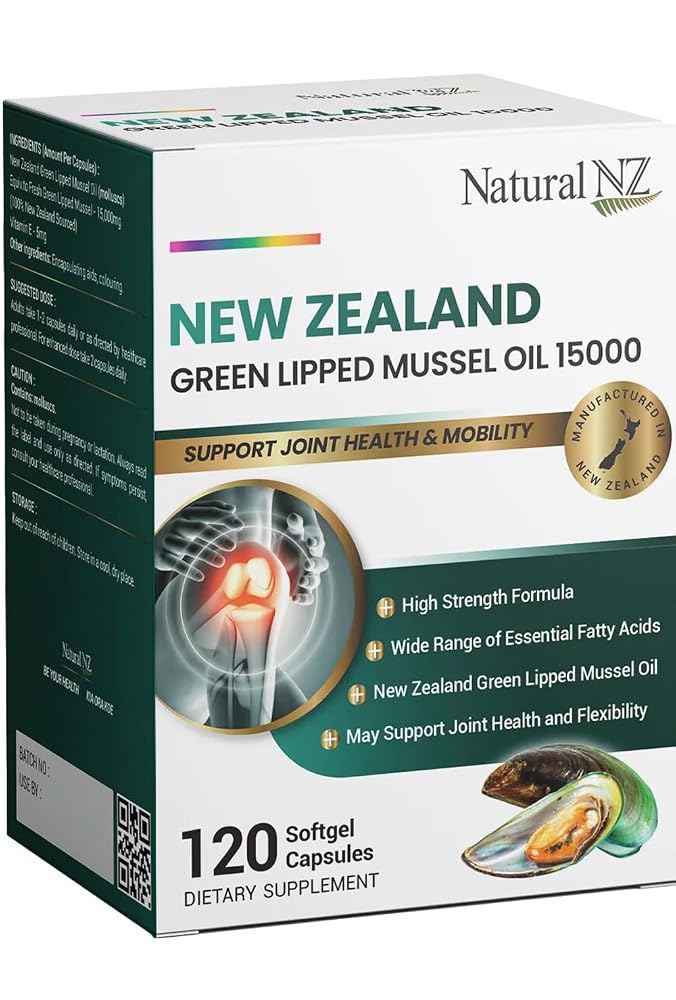 Natural NZ Green Lipped Mussel Oil 15000 Joint Support - 120 Softgels - image 5