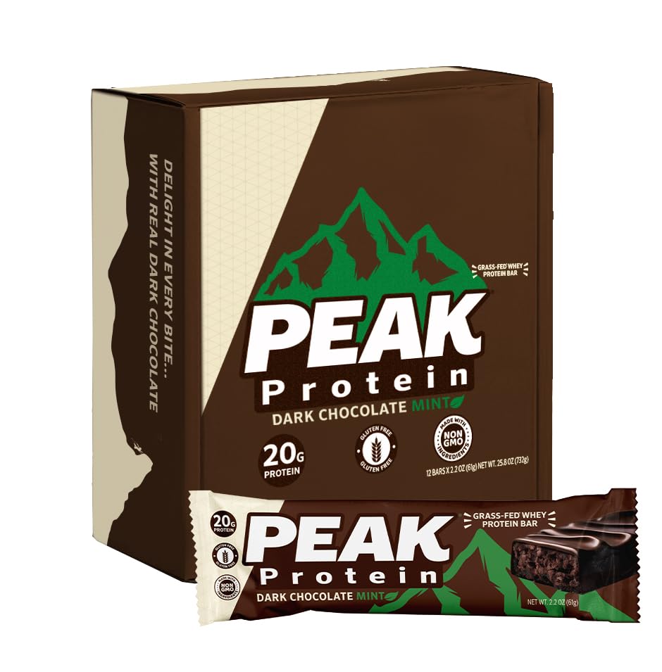 PEAK PROTEIN BARS - Natural - Grass-Fed Whey - 20G Protein - Non-GMO