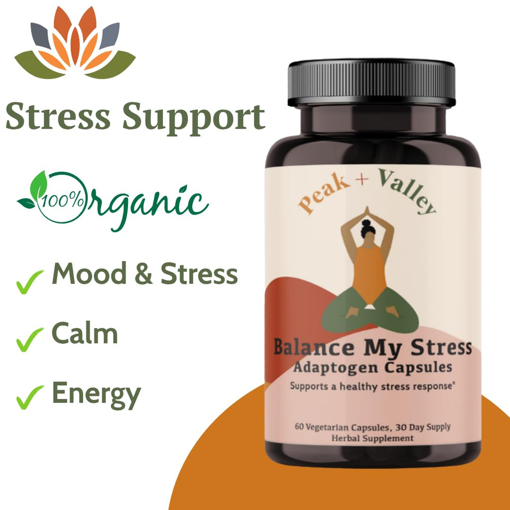 Peak + Valley Stress Relief Supplement with Adaptogens - 60 Capsules - image 9